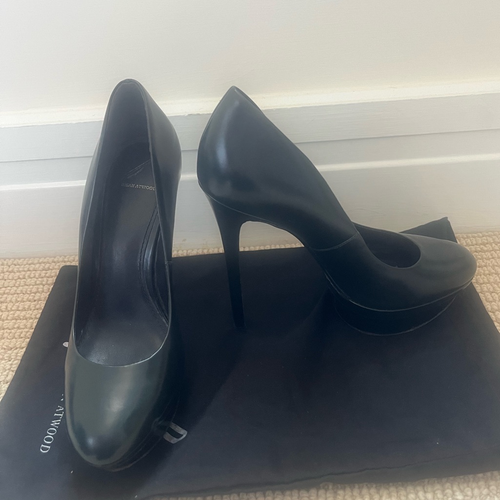 B By Brian Atwood Dark Green Heels